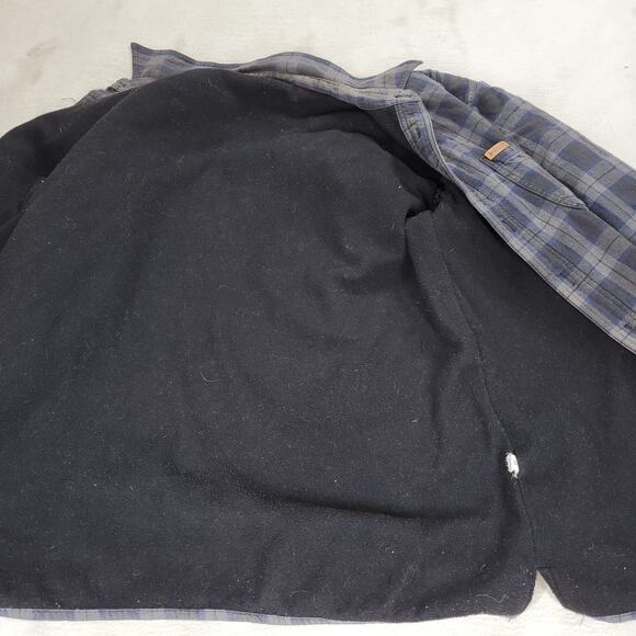 Wolverine Shirt Jacket Mens Sz L Black Flannel Fleece Lined Shacket Gorpcore Y2k - Picture 3 of 16
